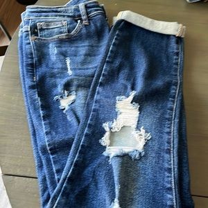Judy Blue destroyed boyfriend jeans.